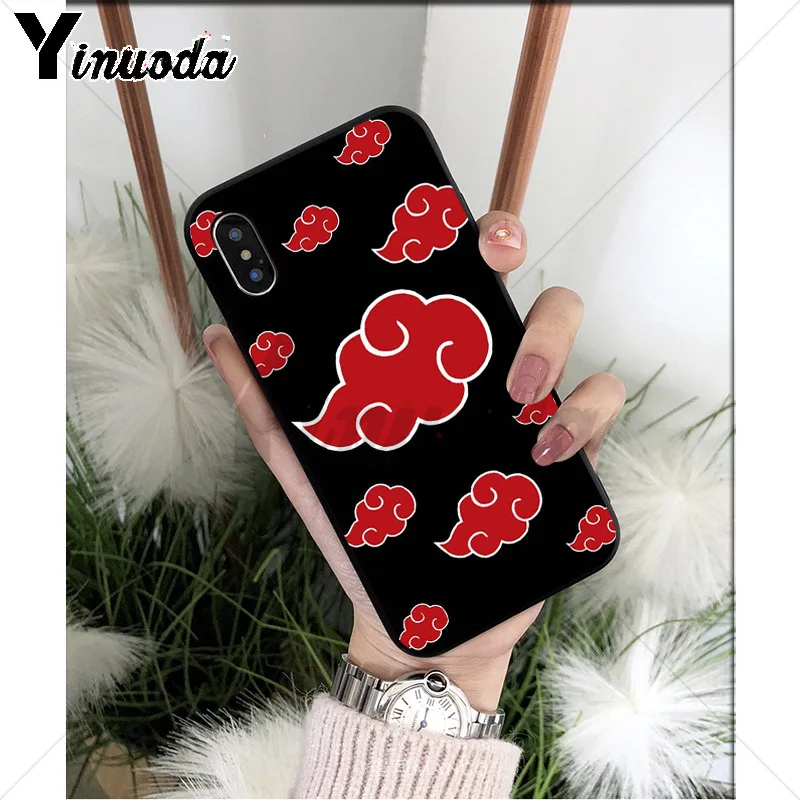 Yinuoda мягкий чехол для телефона из ТПУ с японским аниме Наруто Акацуки iPhone X XS MAX 6 6s 7