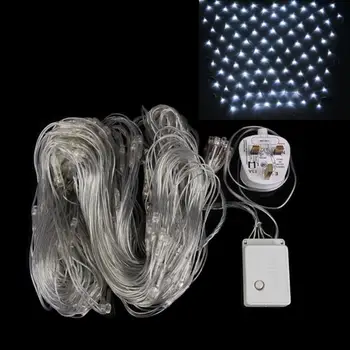 

200 LED Net Christmas Lights 3M x 2M 200 LEDS White Light 110V/220V UK Plug Waterproof Xmas Tree Deocoration for Wedding Party