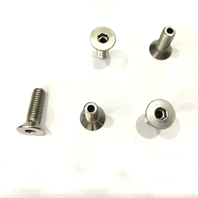 2PCS Hollow Screw Countersunk head Hex socket Screws Through hole Bolt