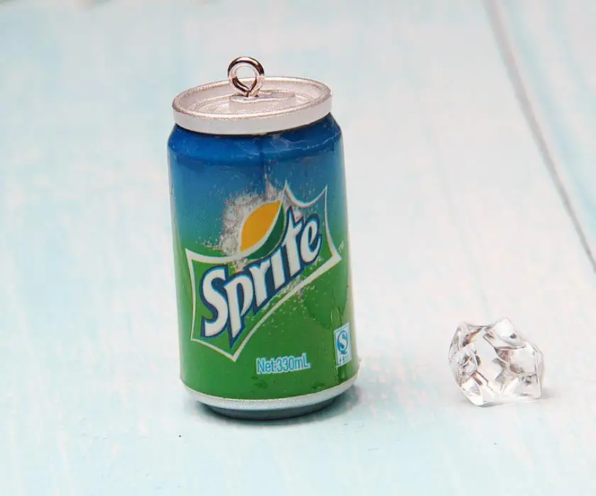 Kawaii 3D моделирование Кокс спрайт напиток банки миниатюрная бутылка поделка Из Пластмассы Кабошоны, серьги ожерелье кулон аксессуары - Окраска металла: Лиловый