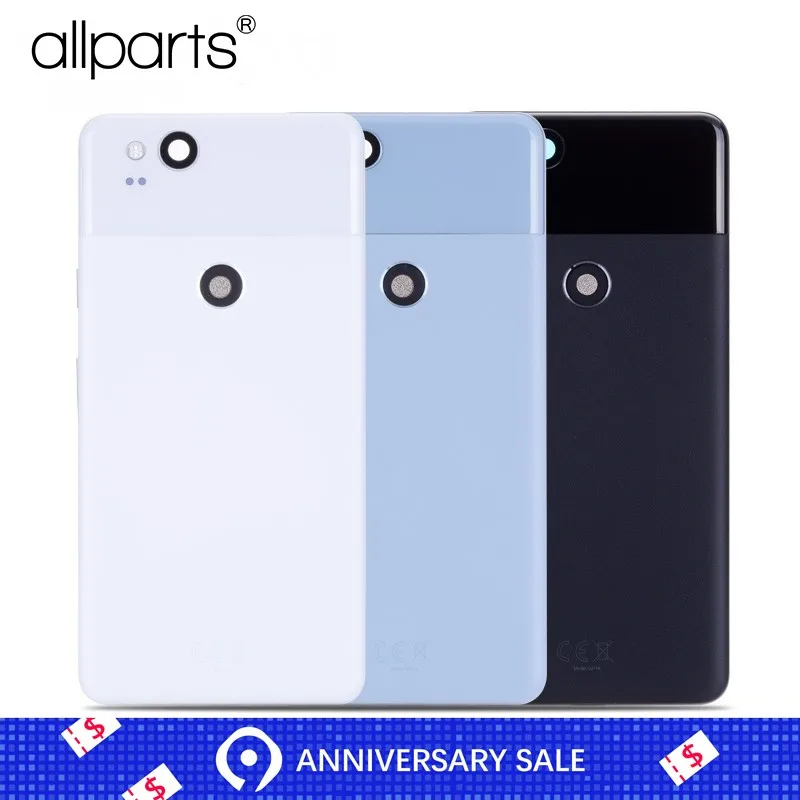 

Original New For HTC Google Pixel 2 Back Battery Cover Housing Door with Power Volume Buttons / Camera Lens Replacement parts