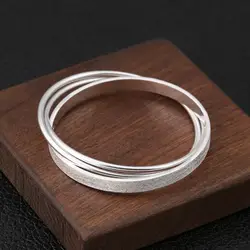 Оптовая продажа S925 Стерлинговое Серебряные ювелирные изделия белого и серебристого цвета Дамская мода простой творческой личности