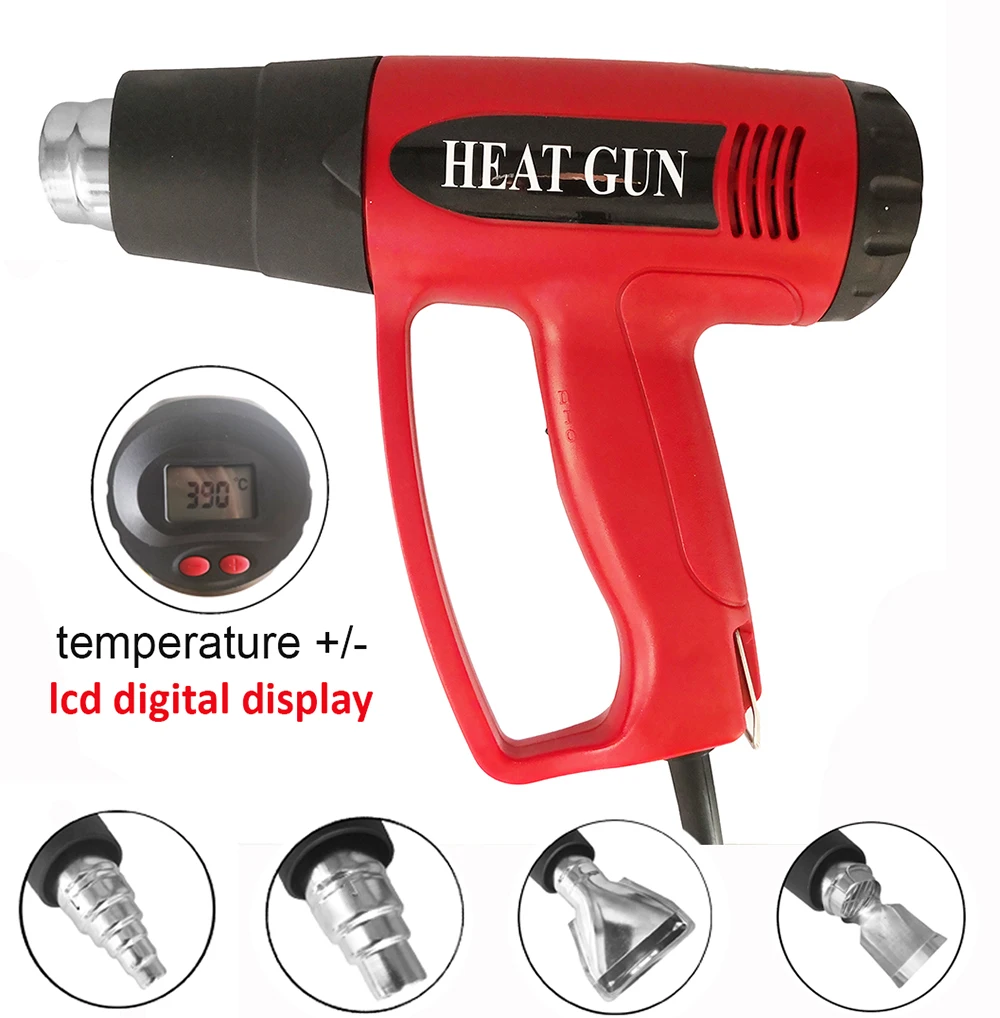 

2000W 220V Digital heat gun hot air gun blower Thermoregulator LCD display soldering heat gun Shrink Wrapping Thermal Heater