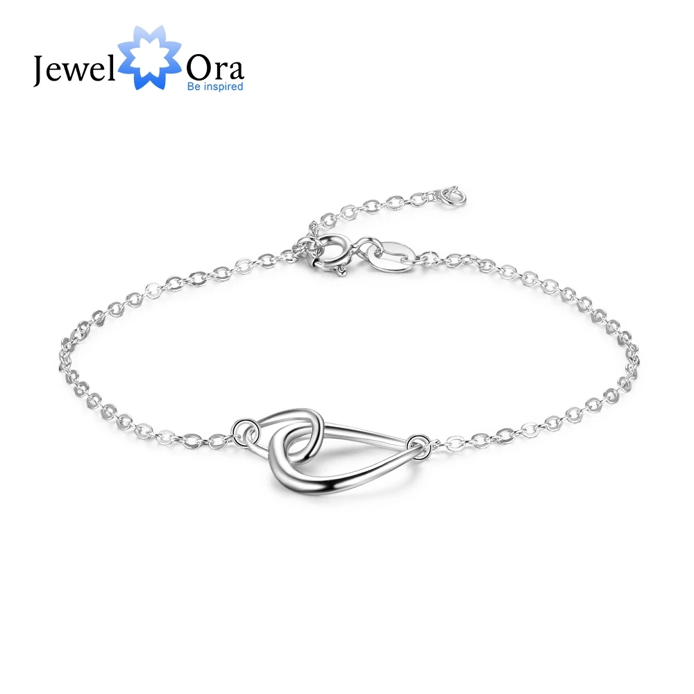 Браслеты из серебра 925 пробы с пряжкой для женщин, вечерние ювелирные изделия, регулируемые браслеты и браслеты в подарок(JewelOra BA102449