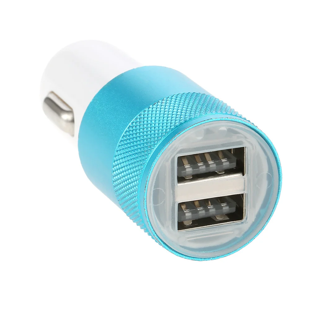 Умный автомобильный искатель и 2 реверсивных usb порта 4.8A/24 W Автомобильное зарядное устройство синий