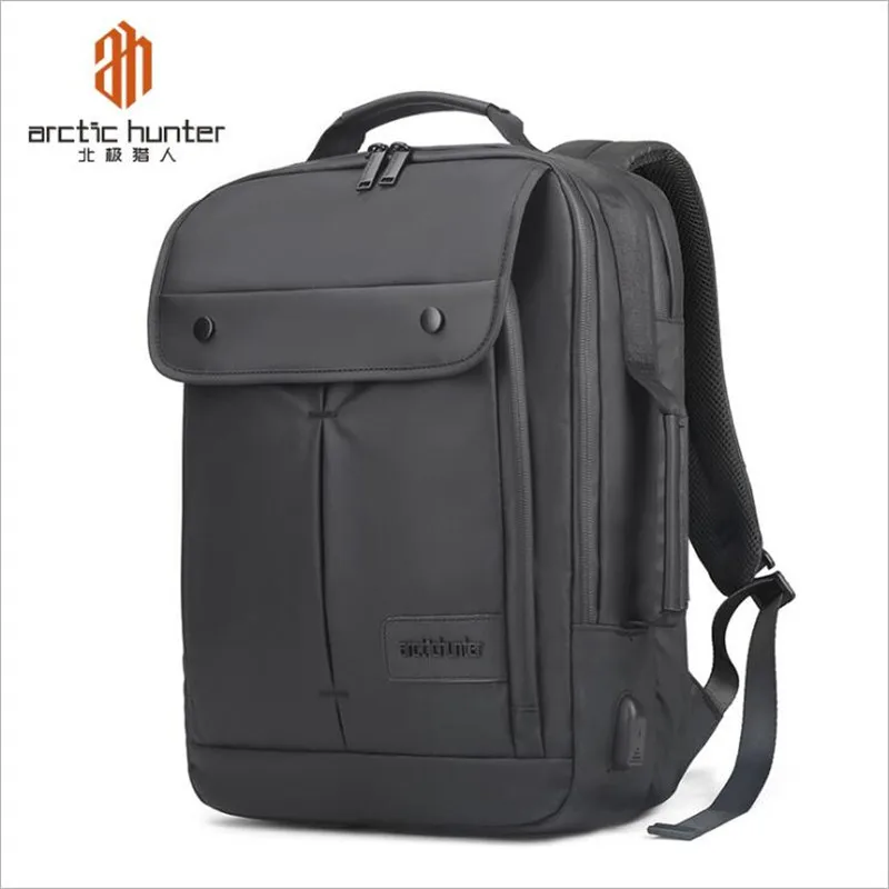 

ArcticHunter Water Repellent Oxford Anti theft Men 15.6 inch Laptop Backpack USB Recharging Travel Male Mochila Waterproof Bag