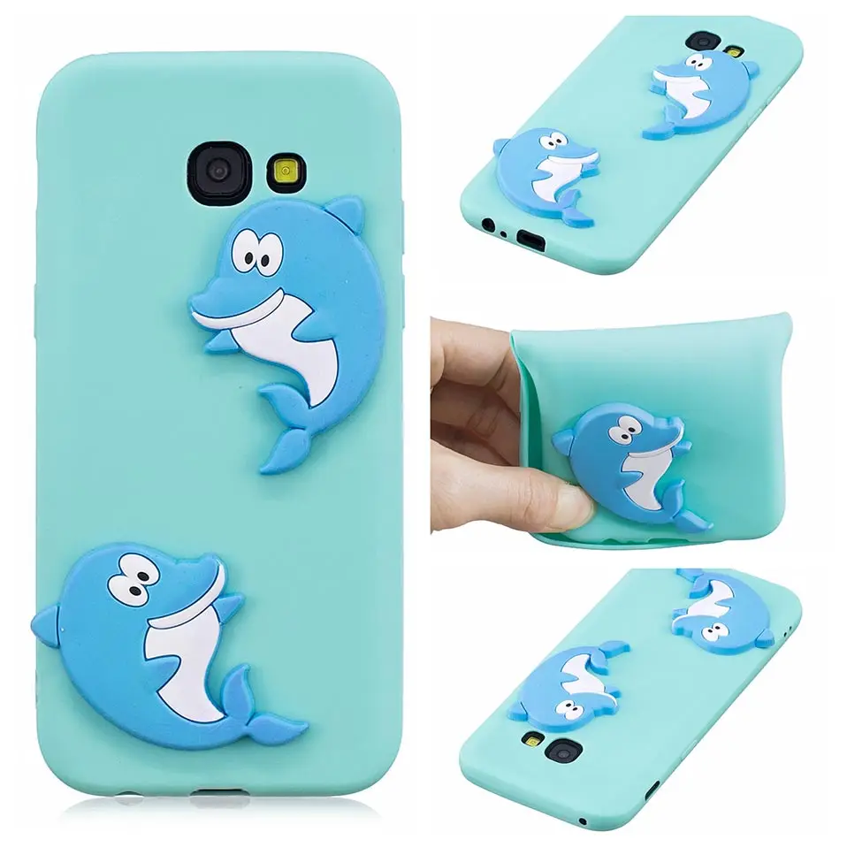 Silicone phone For Samsung A8 A6 Phone Case Plus A3 A5 A7 2017 Funda Drop-proof Back Covers |