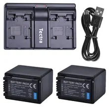 3900mAh 2PCS VW-VBT380 VWVBT380 VW VBT380 Battery for Panasonic HC-V180 V380 V800 VW-VBT190 Battery+USB Dual Channel Charger