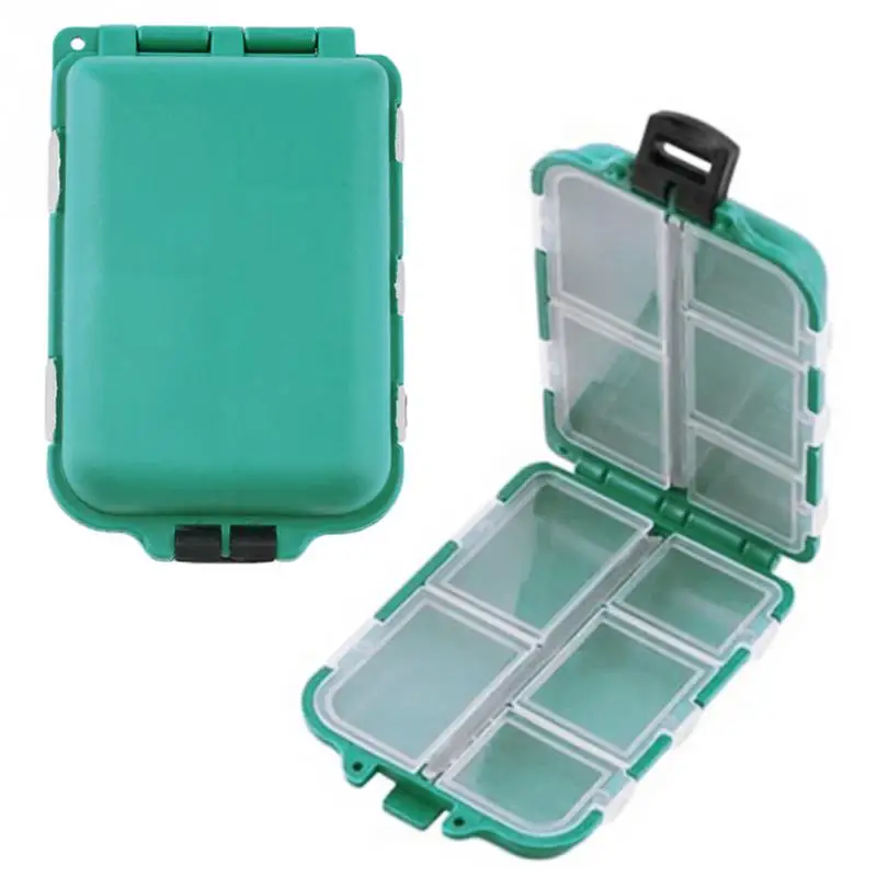 

10 Compartments Fishing Tackle Boxes Case Fish Lure Bait Hooks Tackle Tool for Storing Swivels, Hooks, Lures
