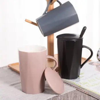 

Creative Coffee Cup Water Tea Mugs European Matte Clay Mug Color Blocking 3 Color Ceramic Coffee Mug Porcelain Milk Cup 2018 New