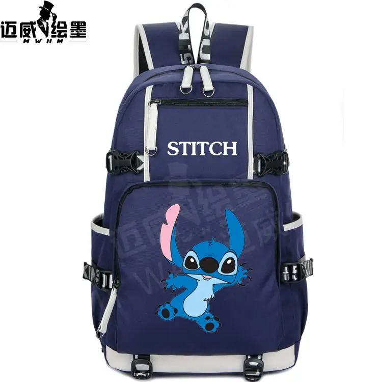 Anime Cute Fashion Cartoon Lilo& Stitch Backpack Men's And Junior High School Student Canva stravel Bag Teenage Girl Backpacks - Цвет: 14