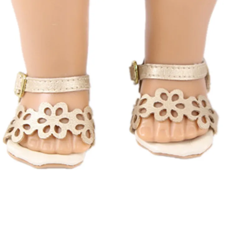Gold Sandal Doll Accessories New Baby Doll Shoes For 18" Inch Girl Doll