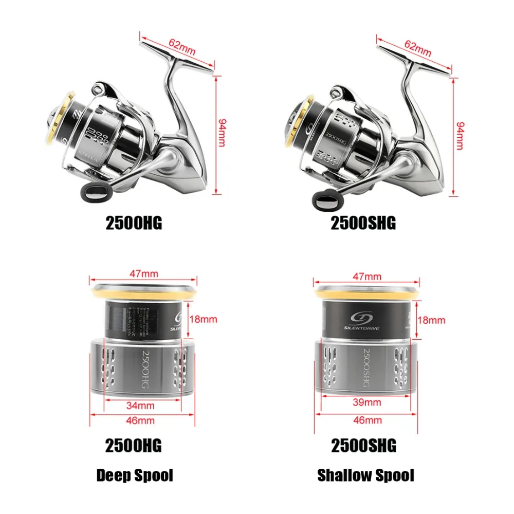 18 SHIMANO STELLA 2500 2500HG C3000 C3000XG 3000MHG 4000 4000XG Спиннинг рыболовная Катушка 12 + 1BB X якоря моря