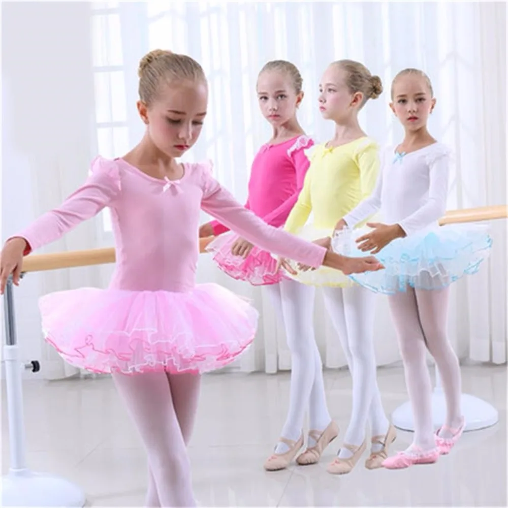 Children Dance Clothes Girls Autumn And Winter Performances Outfit Ballet Skirt New Practice