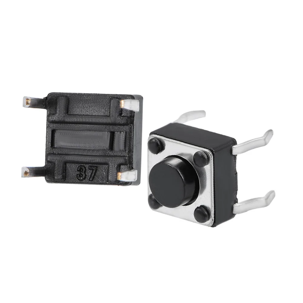 Uxcell 100PCS 6x6x4.3mm Switches Panel Micro/Small PCB Momentary