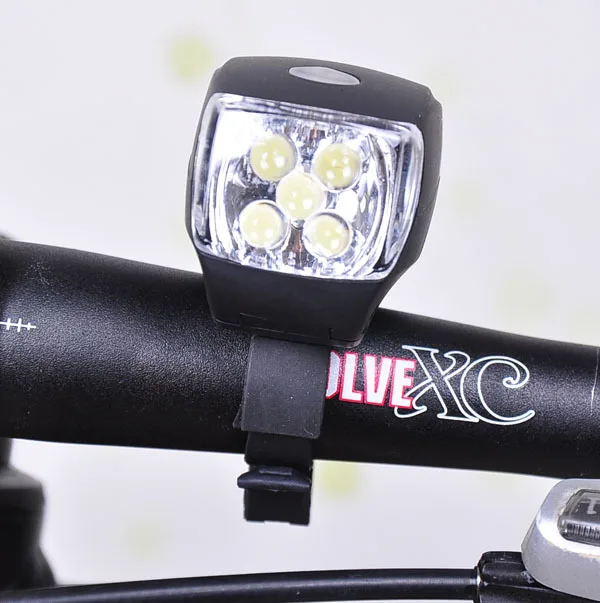 Discount 5 LED Bicycle Light Bike Front Head Light With Adjustable Bracket 3 Modes Flashlight Rear Safe Warning Light Waterproof Light 7