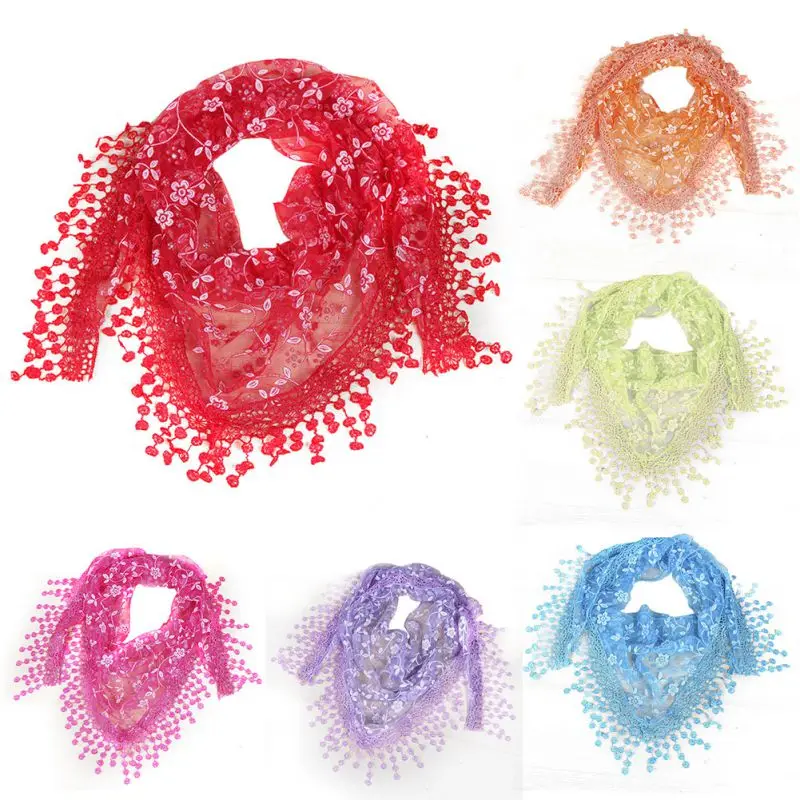 Sparkle Floral Sheer Lace Waist Scarf main image 1