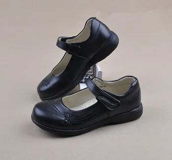 

Children Girl Student Shoes School Black Leather Shoes Girls Fashion Princess Shoes Kids Classic Glowing Uniforms Sinlge Shoes