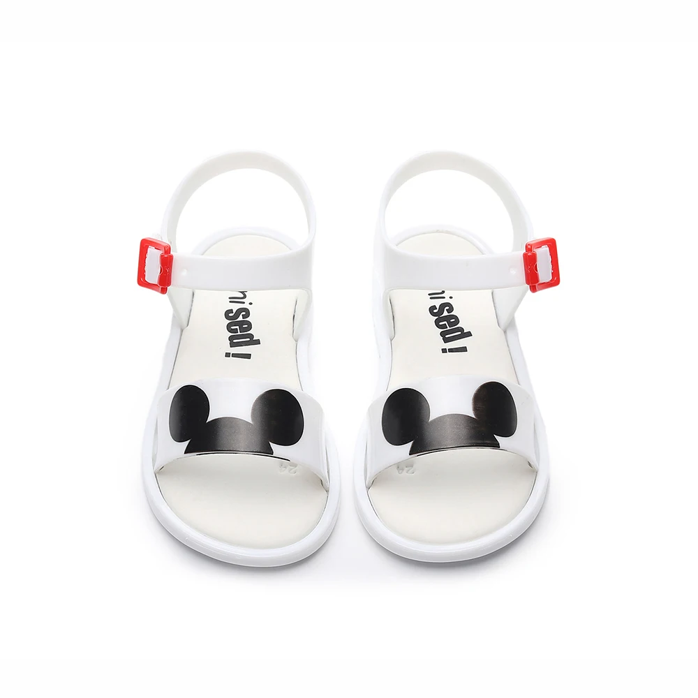 Mini Melissa Style Mickey Minnie Twins Pattern Girls Jelly Sandals Kids Sandals Non-slip Princess Shoes Toddler