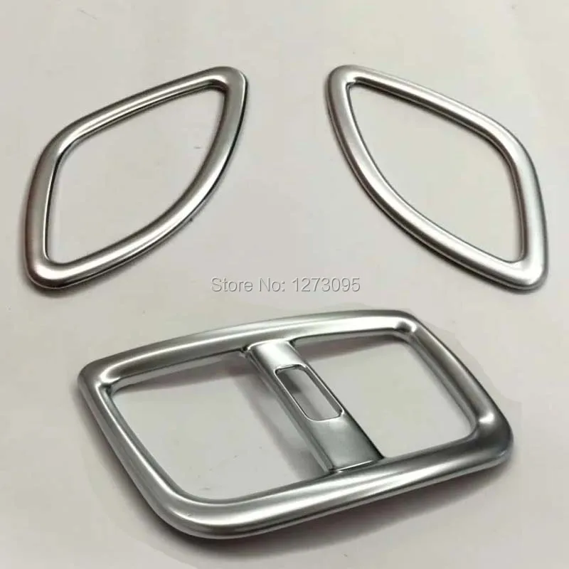 

For 2016 2017 2018 Vauxhall Opel Astra K ABS Matte Front Dashboard + Rear Armrest Box Air Condition AC Vent Outlet Cover Sticker