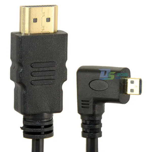 DANSPEED080P 6in HDMI мужчина к Micro D HDMI Мужской 90 градусов прямоугольный AV адаптер HDTV кабель