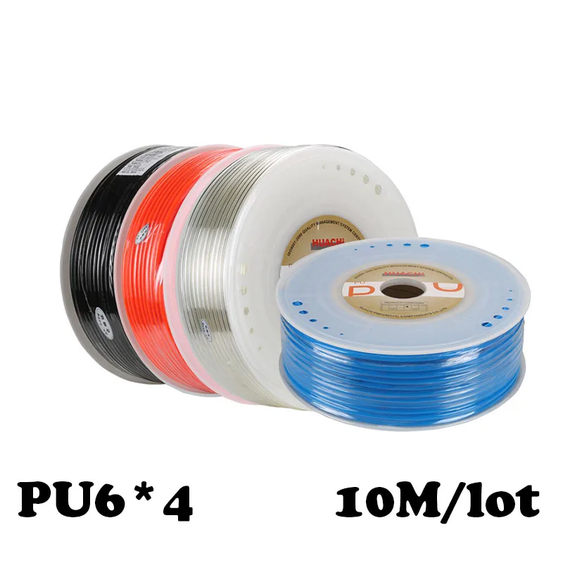 

PU6*4 10M/lot Free shipping Air pipe, air hose, air duct fittings 6*4mm for air & water Pneumatic parts pneumatic hose