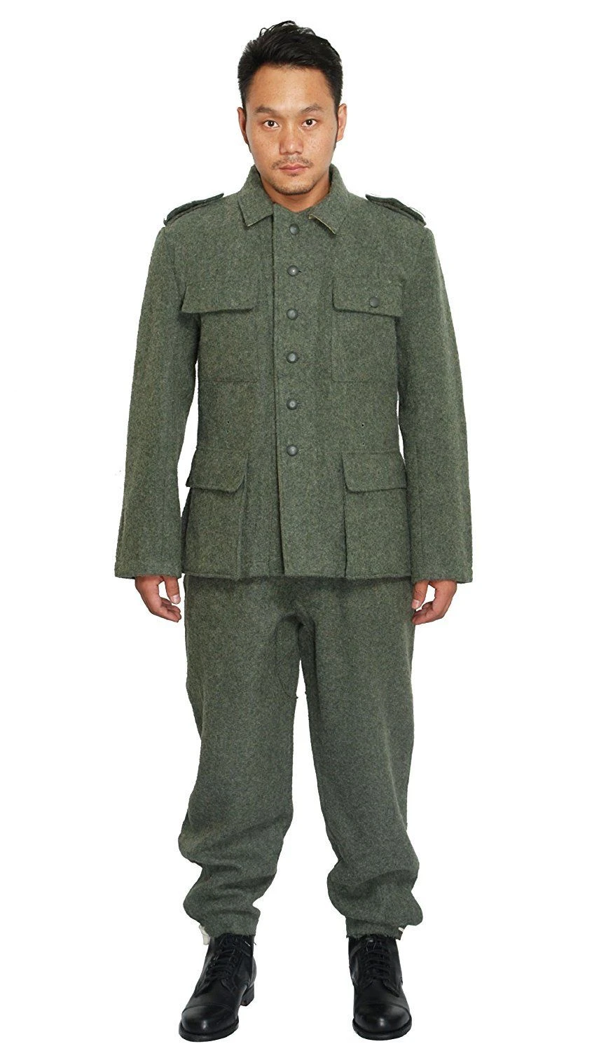 WW2 WWII GERMAN M36 EM WOOL FIELD MILITARY UNIFORM SET TUNIC & TROUSERS L WW2 WWII GERMAN M36 EM WOOL FIELD MILITARY UNIFORM SET TUNIC & TROUSERS L