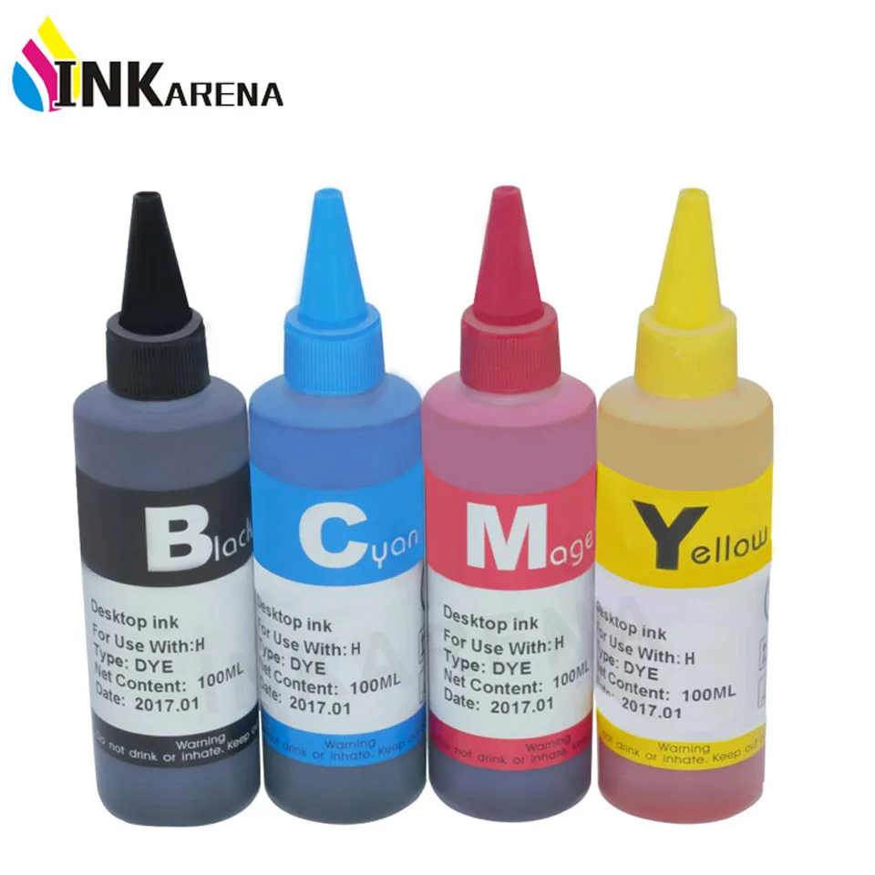 INKARENA Refilled ink Replacement For HP 650 Refill Dye Ink Kit Deskjet 1015 1515 2515 2545 2645 3515 4645 Printer 100ml | Компьютеры и