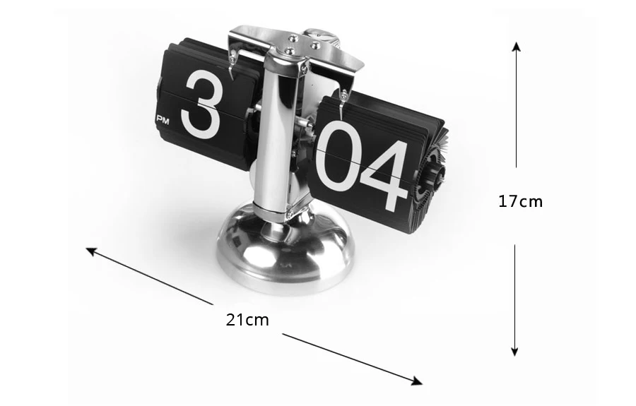 Креативная шкала, настольные часы, ретро стиль, флип-часы из нержавеющей стали, внутренний механизм, кварцевые часы, украшение дома