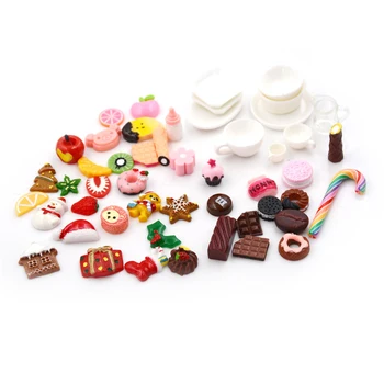 

ZTOYL 10pcs/lot mini kawaii Resin colorful Flatback Cabochons DIY Craft Kit Supplies Decoration child pretend play toy Random
