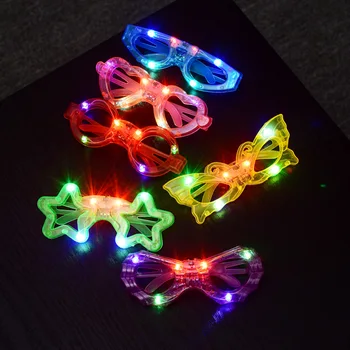 

Plastic LED Glasses Flash Luminous Blind Eyewear Blinking Glowing Glasses Wedding Carnival Dance Bar Party Christmas Toy W8608