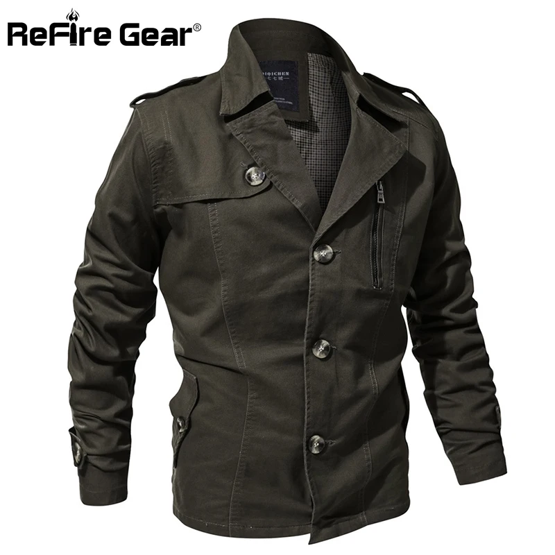 Refire gear Air Force Pilot военная куртка мужская Весенняя Повседневная Верхняя одежда ветровка пальто мужская хлопковая армейская тактическая куртка