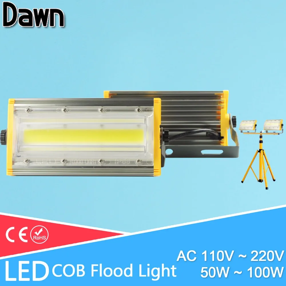 

LED Flood Light 50W 100W 150W real power Floodlight LED street Lamp IP65 AC 185-265V waterproof outdoor Spotlight garden Lamp