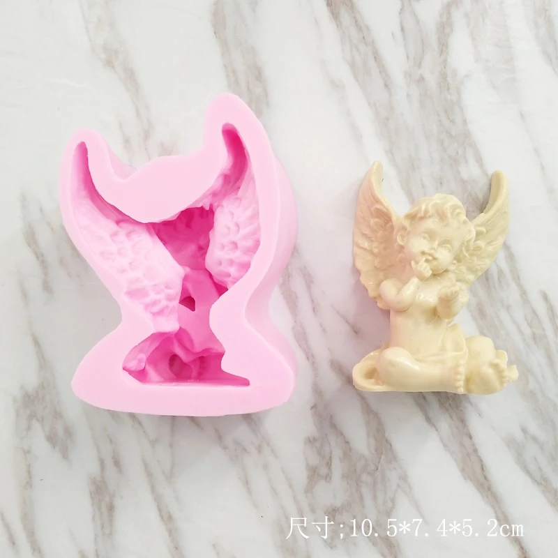 

3d angel molds fandont silicone mold wings baby girl angel DIY aroma gypsum moulds soap angels candle mold angels baking tools