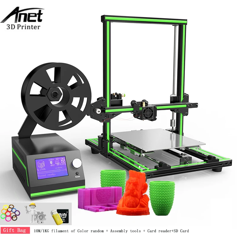 

Anet E10 3D printer DIY Kit Large Size Reprap i3 Mini Printer 300 x 300 x 400MM 0.4MM Nozzle Aluminium Frame Easy Assembly