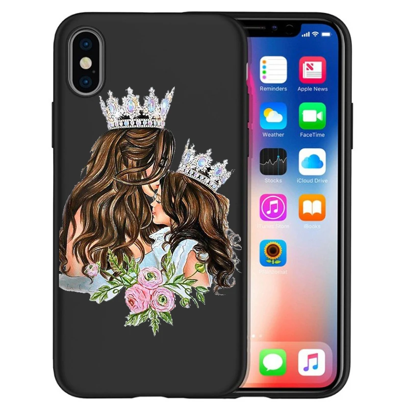 Чехол для iPhone X, модный, супер мама, девочка, для Iphone 5, 5S, 6, 6 S, 7, 8 Plus, X, XS, Max, XR, мягкий силиконовый чехол, Etui