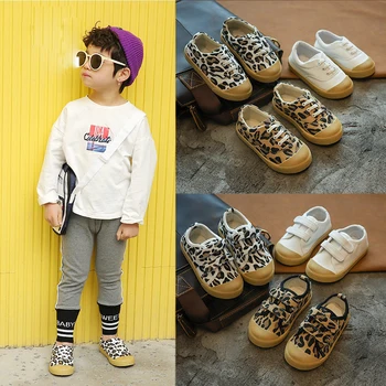 

Children's Canvas Shoes Toddler Boy's Footwear Leopard Baby Girls Casual Shoes Kids Fashion Sneakers 2020 summer Autumn fashion