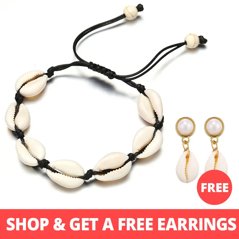 Buy-1-get-1-Gift-Fashion-Nature-Shell-Bracelets-Bangles-For-Women-New-Tassel-Strand-Bracelet
