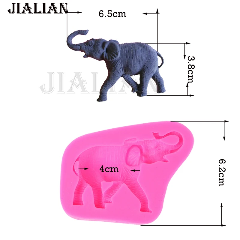 3D животные слоны Шоколадное Мыло плесень инструменты для украшения шоколадного торта DIY выпечки Желе помадка силиконовая форма T0426