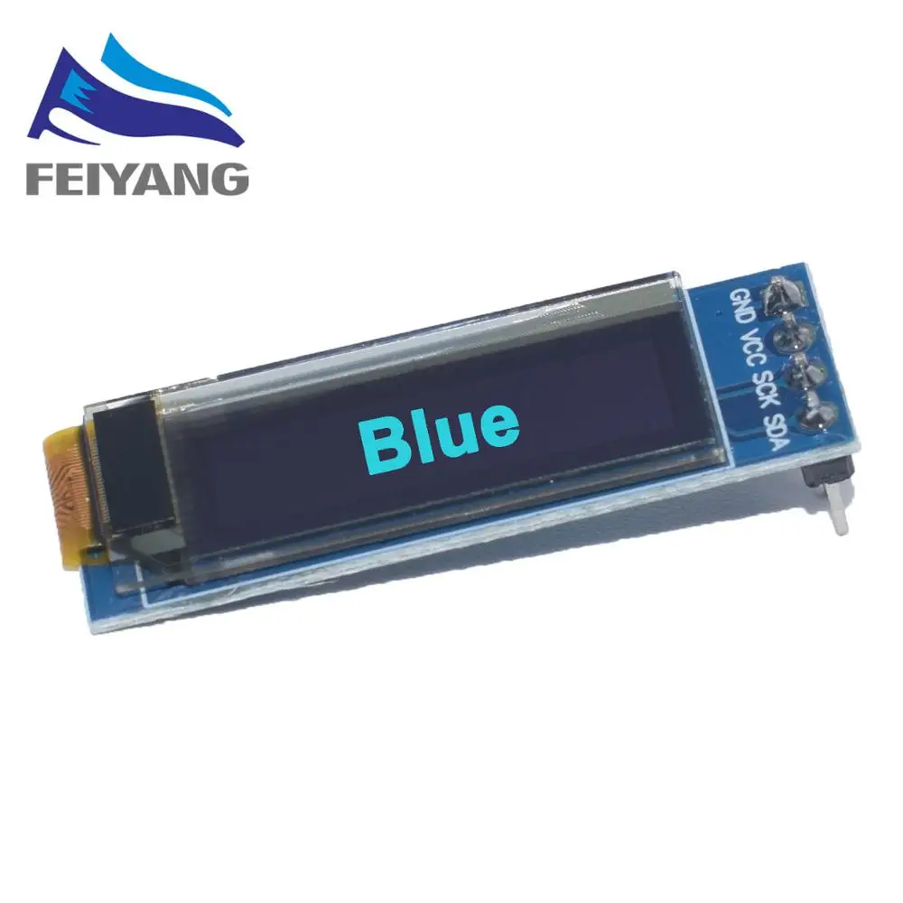 1 шт. 0,91 дюймов O светодиодный модуль 0,9" Белый/Синий O светодиодный 128X32 • Максимальное количество светодиодный ЖК-дисплей светодиодный Дисплей модуль 0,91" IIC связи для ardunio MODU - Цвет: Blue Display