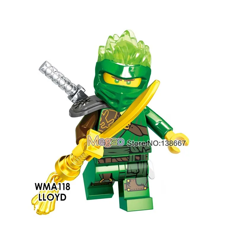 Single Llyod Nya Echo Zane ZX Golden Ninja Kai Cole Yang Akita Pythor Snake Warrior Ninja Building Blocks Model Kids Toys - Цвет: Фиолетовый