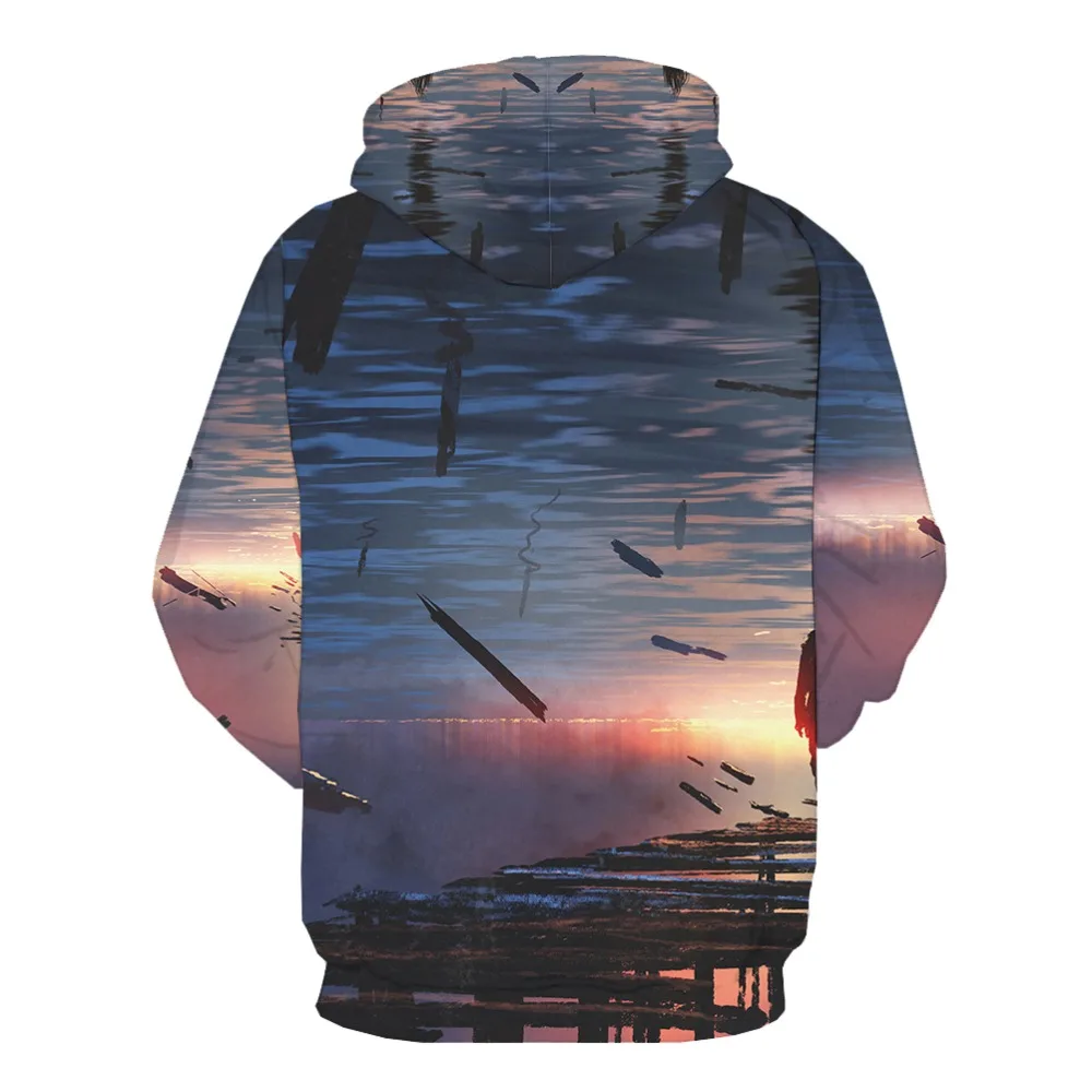 KYKU Brand Astronaut Sweatshirts men Galaxy Hooded Casual Space Hoody Anime Earth Hoodes 3d Nebula Hoodie Print undefined