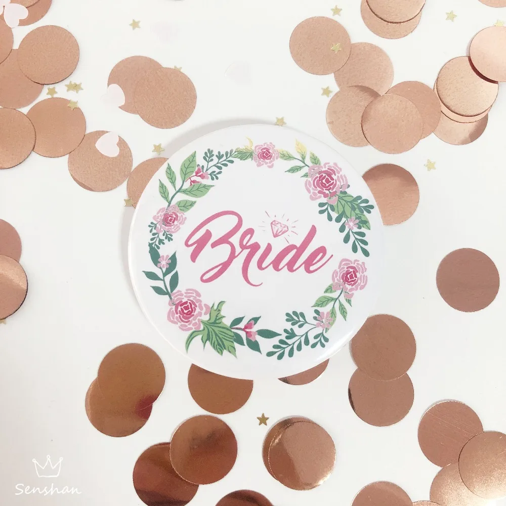 Wedding Supplies Wedding Party Hen Wreath Team Bride To Be Badge Bride Garland Badge Wedding Party Decoration Bride Badge qq079 (12)