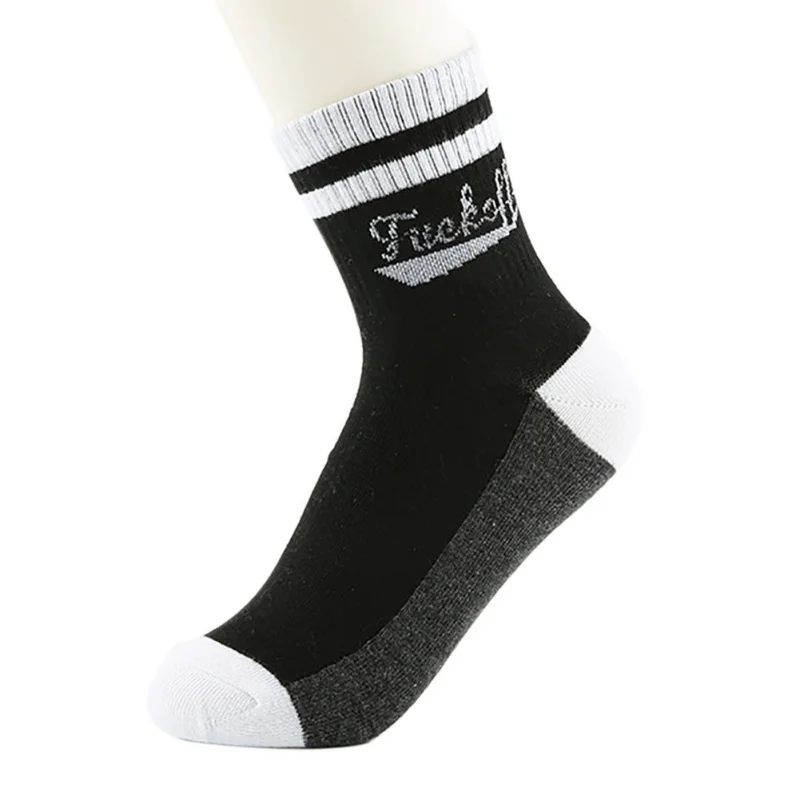 Printed Sport Letter Men Happy Socks Colorful SocksThermal Socks Compression  Stripe Mens Socks 7
