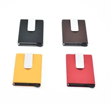 ISKYBOB 1 шт. популярный алюминиевый тонкий ID с протекторами для банковских карт держатель кошелек бумажник для денег зажимы 4 цвета