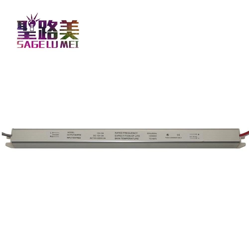 

3A 36W LED Power Supply Ultra Thin LED Driver Power Adapter Slim small Transformer AC 220 to 12V DC for LED Strip Light Box Sign