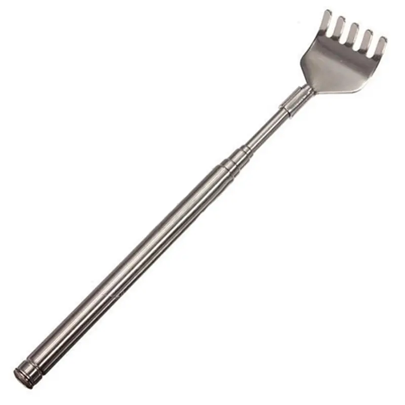 Portable Extendable Back Scratcher Stainless Steel Telescopic Anti Itch Claw Massager Extender Pocket Scratching Massage Kit