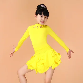 dance outfits for children latin costumes for kids professional girls child dress clothes latino salsa tango lake blue dancing
