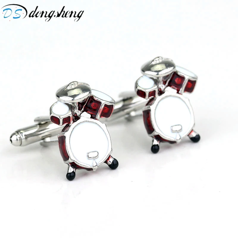 

dongsheng Musical instruments Drum Set Design Cufflinks Funny Jewelry Drum Kit Cuff Link Music Fans Cuff Buttons Pins for Mens-4