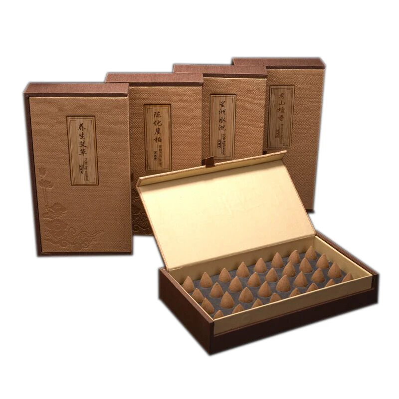 

Natural Smoke Backflow Incense High-grade Tower Incense Sandalwood Incense with Gift Box S $